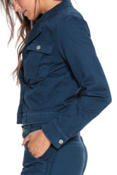 CROP UTILITY JACKET- AIRFORCE BLUE - Da-Nang